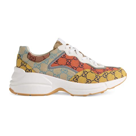 gucci men's rhyton gg multicolor sneaker|Gucci gg rhyton sneakers women's.